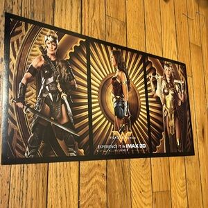Wonder woman movie poster 9x18 + BONUS patch princess diana gld special ed